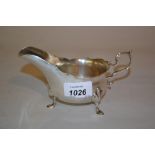 Sheffield silver helmet shaped sauce boat