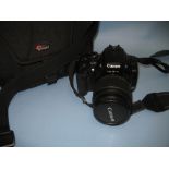 Canon EOS 400D digital SLR camera with travel case