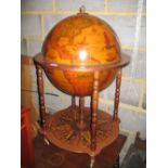 Reproduction globe form drinks cabinet