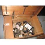 Box containing a large quantity of various aeronautical, gauges, other clocks,