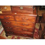 George III mahogany straight front chest,
