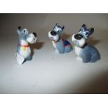 Three Wade Jock figures of dogs