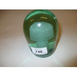 Heavy green glass dump weight