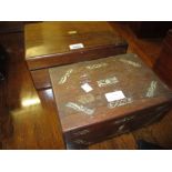 19th Century rosewood writing slope (a/f),