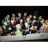 Collection of twenty five Royal Doulton Dickensian figures including bust of Dickens