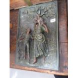 After Moreau, patinated composition plaque,