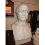 John Denton Crittenden, 19th Century carved marble bust of Gladstone,