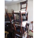 Set of eight (six plus two) good quality reproduction mahogany dining chairs in Regency style,