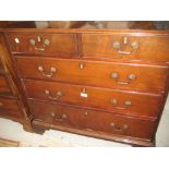 George III mahogany straight front chest,