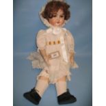 19th Century German bisque headed doll, marked CHRK165,