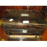 19th Century coromandel dressing case together with a rosewood dressing case (for restoration)