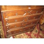 Late 17th or early 18th Century oak chest,