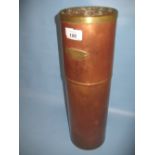 Copper and brass mounted rain catcher with brass label for Negretti & Zambra,