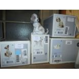 Group of four boxed Lladro figures,