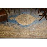 Indo Persian silk style carpet with pale blue ground