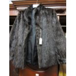 Ladies dark brown mink jacket