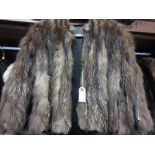 Ladies silver fox fur jacket