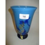 20th Century Daum Nancy glass flared rim tapering vase,
