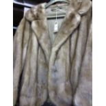 Ladies pale mink fur jacket