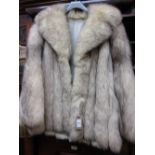 Ladies silver fox fur jacket