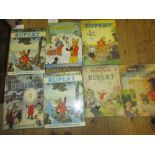 Seven various Rupert the Bear annuals,
