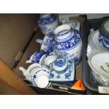 Quantity of various blue and white ceramics