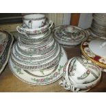 Quantity of Meakin Bengal Tree and Johnson Brothers Indian Tree pattern dinner and tea ware