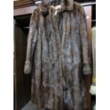 Ladies three quarter length mid brown fur coat by Miesch