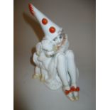 Rosenthal porcelain figure of a girl clown with a dog