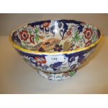 Large pottery Amherst Japan fruit bowl
