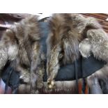 Fox fur hat, two stoles,