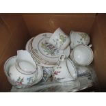 Coalport coffee set together with a Tuscan floral decorated part teaset