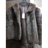 Ladies fur shawl with collar