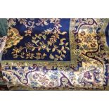 Tabriz style machine made carpet on blue ground, 2.