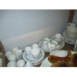 Eight place setting of Royal Doulton Counterpoint pattern dinner and tea ware