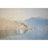 JAMES BAKER PYNE (1800-1870) LAKE MAGGIORE, FROM PALLANZA Watercolour and pencil, heightened with