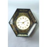 A FRENCH WALL CLOCK dial cream painted and set with enamel numerals within gilt cartouches, movement