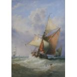 GEORGE STAINTON (Fl.1855-1899) FISHING BOATS AND OTHER VESSELS IN FRESH WEATHER Signed,