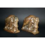 PAIR OF POOLE POTTERY BOOK ENDS a pair of Carter/Stabler/Adams bookends in the form of Elephants.