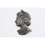 BY LESLIE DURBIN: A cast portrait relief of Her Majesty Queen Elizabeth II facing left, the