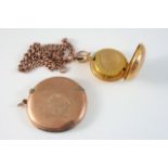 A 9CT. GOLD SOVEREIGN CASE together with a 9ct. gold watch chain and a 9ct. gold match case,