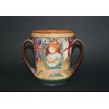 ROYAL DOULTON COMMEMORATIVE CUP - EDWARD VIII an interesting two handled loving cup, made for the