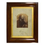 Cameron, Julia Margaret. Portrait of Alfred Lord Tennyson, vintage albumen print, half length in