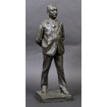 LARGE BRONZE OF CECIL RHODES - JOHN TWEED a full length bronze of Cecil John Rhodes, the figure