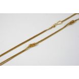 A GOLD LINK DOUBLE ROW NECKLACE 42cm. long, 20 grams.