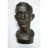 BRITISH SCHOOL, 20th CENTURY PORTRAIT BUST OF A GENTLEMAN With five Greek letters towards the