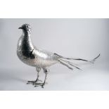 A LATE 19TH /EARLY 20TH CENTURY CONTINENTAL TABLE CENTRE PIECE in the form of a cock pheasant,