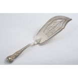 A GEORGE IV ROSE PATTERN FISH SLICE with a pierced panel in the blade, by John & Henry Lias,