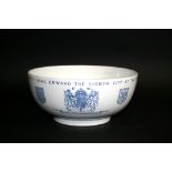 WEDGWOOD COMMEMORATIVE BOWL - KEITH MURRAY an unusual bowl made for the Coronation of King Edward