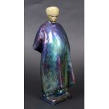 RARE ZSOLNAY FIGURE an interesting Arabian figure with an irredescent glaze. Marked, Zsolnay Pecs,